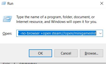 run command for launching Steam without Steamwebhelper file

