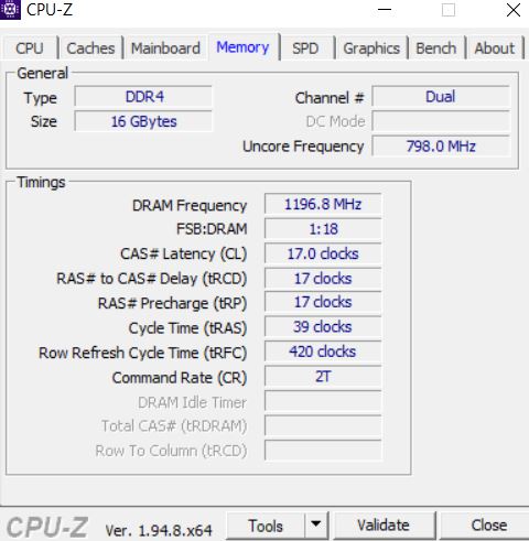 CPUz benchmarks for ram modules